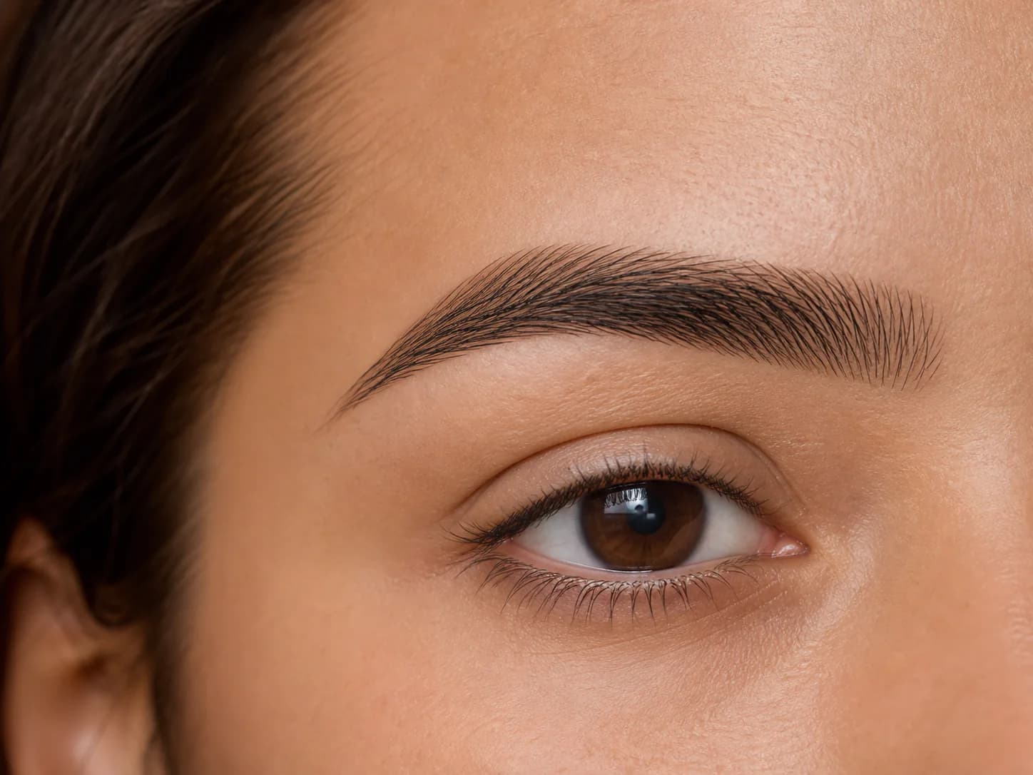 Resultado natural de microblading fio a fio